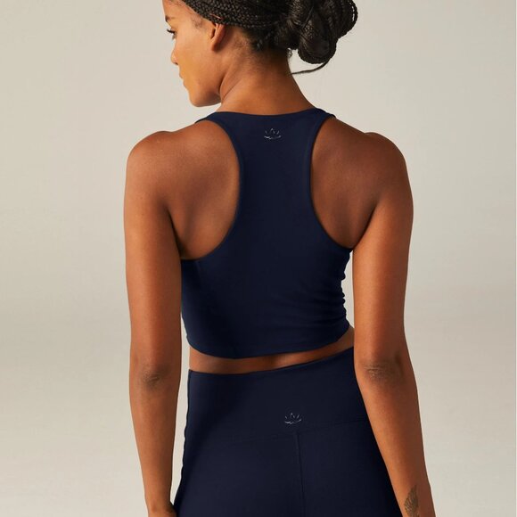 NWT POWERBEYOND™ Intensity Racerback Cropped Tank: After Dark Navy XS - Picture 2 of 3